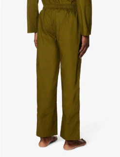 Calvin Klein Logo-appliqué Straight-leg Stretch-cotton Pyjama Bottoms -Baker Klein Shop R04123685 GREEN ALT03
