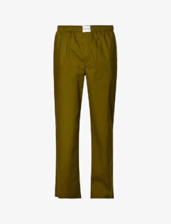 Calvin Klein Logo-appliqué Straight-leg Stretch-cotton Pyjama Bottoms