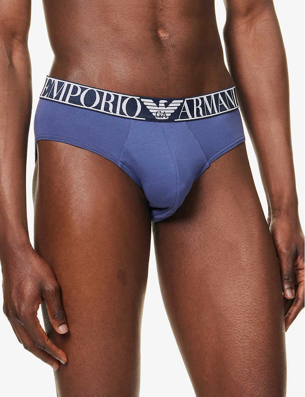 Emporio Armani Branded-waistband Pack Of Two Stretch-cotton Briefs 6 Emporio Armani Branded-waistband Pack Of Two Stretch-cotton Briefs - Image 4