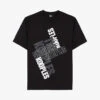 THE KOOPLES Graphic-slogan Cotton-jersey T-shirt -Baker Klein Shop R04127700 BLA28 M