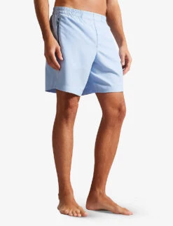 Ted Baker Dalnair Zip-pockets Recycled-polyester Swim Shorts -Baker Klein Shop R04132399 LTBLUE ALT02