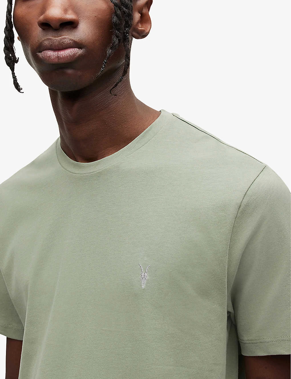 AllSaints Brace Pack Of Three Ramskull-embroidered Organic Cotton-jersey T-shirt 7 AllSaints Brace Pack Of Three Ramskull-embroidered Organic Cotton-jersey T-shirt - Image 5