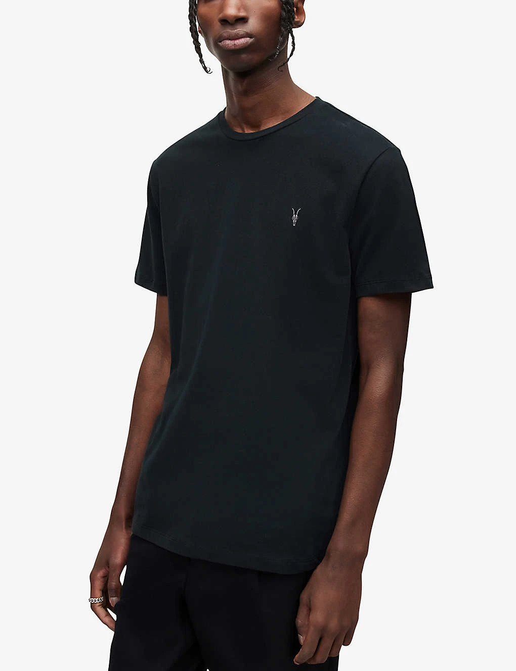 AllSaints Brace Pack Of Three Ramskull-embroidered Organic Cotton-jersey T-shirt 9 AllSaints Brace Pack Of Three Ramskull-embroidered Organic Cotton-jersey T-shirt - Image 7