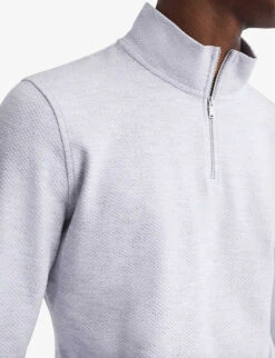 Reiss Bishop Half-zip Stretch-knit Sweatshirt -Baker Klein Shop R04134005 GREYMELANGE ALT04