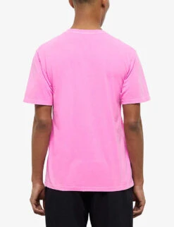 THE KOOPLES Logo-print Crew-neck Cotton T-shirt -Baker Klein Shop R04135866 PINK1 ALT03