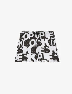 THE KOOPLES Elasticated-waist Graphic-print Woven Swim Shorts
