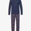 Emporio Armani Logo-embroidered  cotton Pyjamas -Baker Klein Shop R04142174 CHECKEAGLESMARINE M