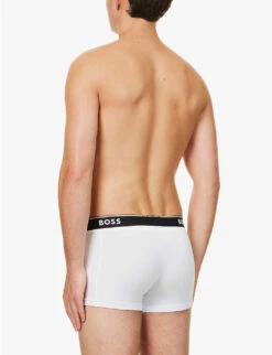 Boss Pack Of Three Logo-embroidered Stretch-cotton Trunks -Baker Klein Shop R04142414 OPENMISCELLANEOUS ALT02