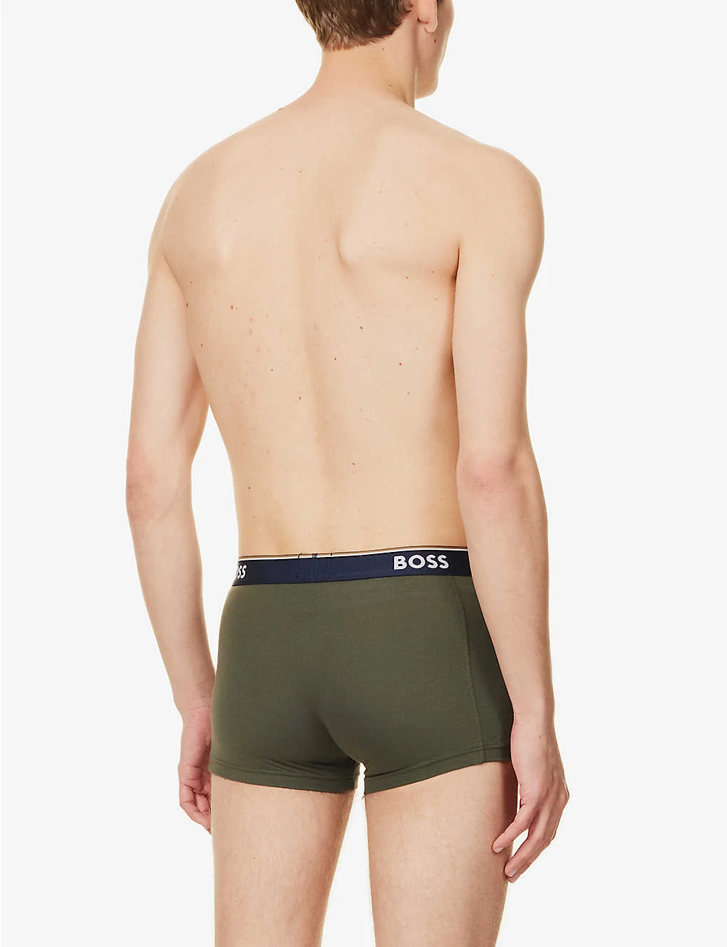 Boss Pack Of Three Branded Striped-waistband Regular-fit Stretch-cotton Trunks 5 Boss Pack Of Three Branded Striped-waistband Regular-fit Stretch-cotton Trunks - Image 3