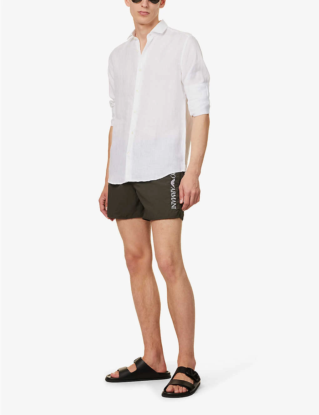 Emporio Armani Logo-embroidered Elasticated-waist Swim Shorts 4 Emporio Armani Logo-embroidered Elasticated-waist Swim Shorts - Image 2