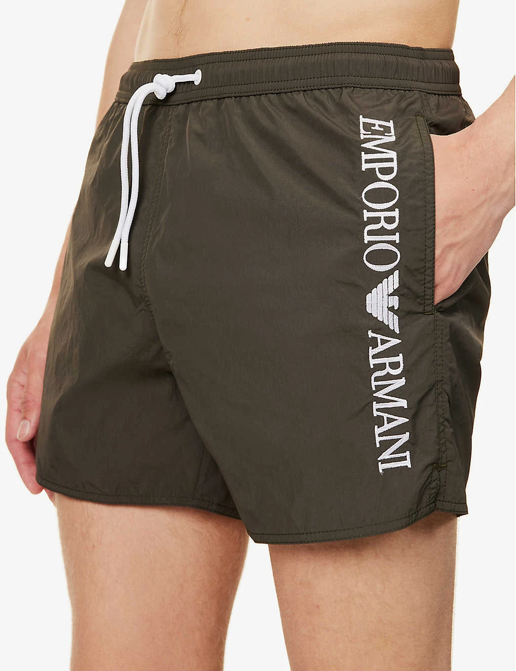 Emporio Armani Logo-embroidered Elasticated-waist Swim Shorts 7 Emporio Armani Logo-embroidered Elasticated-waist Swim Shorts - Image 5
