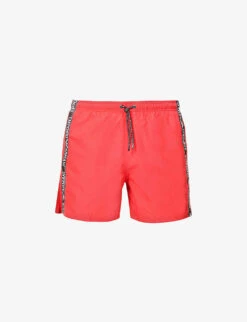 Emporio Armani Logo-embossed Elasticated-waist Swim Shorts