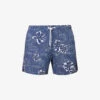 Emporio Armani Graphic-print Elasticated-waist Swim Shorts