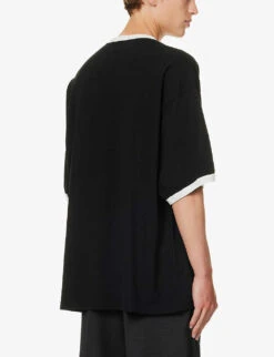 Undercover Rebelgoods Typography-embroidered Cotton-jersey T-shirt 11 Undercover Rebelgoods Typography-embroidered Cotton-jersey T-shirt -Baker Klein Shop R04143687 BLACK ALT03