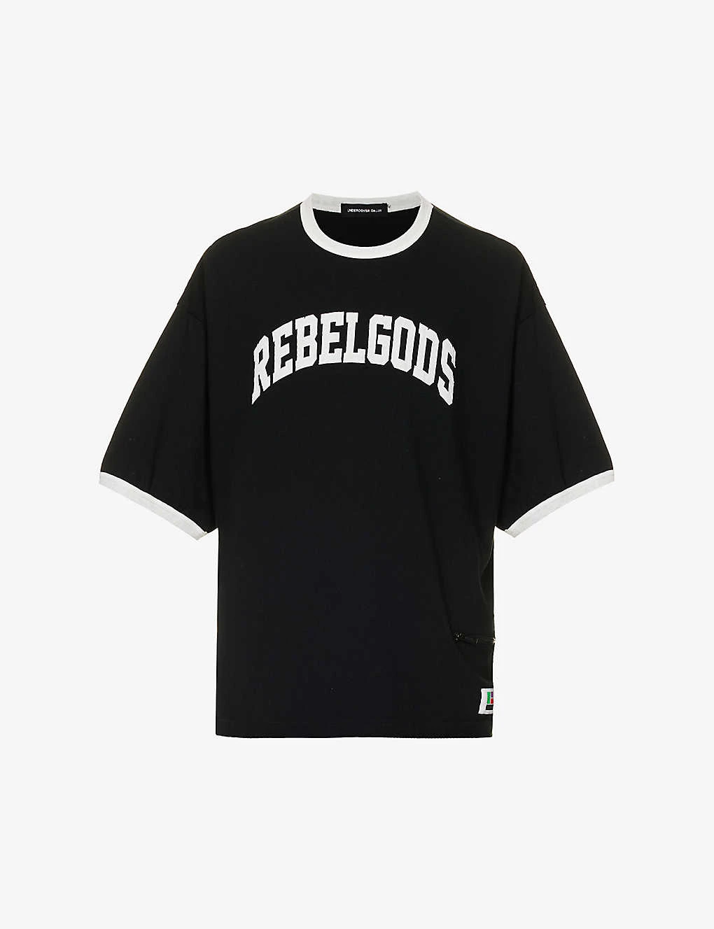 Undercover Rebelgoods Typography-embroidered Cotton-jersey T-shirt 3 Undercover Rebelgoods Typography-embroidered Cotton-jersey T-shirt