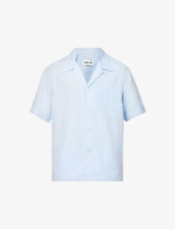 Relaxed-fit Camp-collar Woven Pyjama Top