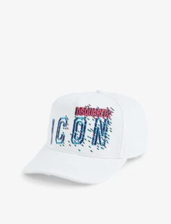 DSQUARED2 Icon Brand-print Curved-peak Cotton Baseball Cap