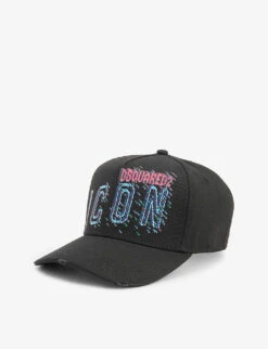 DSQUARED2 Icon Logo-embroidered Curved-peak Woven Baseball Cap