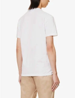 DSQUARED2 Trucker Logo Text-print Cotton-jersey T-shirt -Baker Klein Shop R04145476 BROWN ALT03