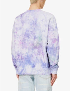 Champion Tie-dye Brand-appliqué Cotton-blend Sweatshirt -Baker Klein Shop R04147795 RAWVIOLET ALT03
