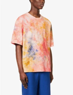 Champion Tie-dye Brand-appliqué Cotton-jersey T-shirt -Baker Klein Shop R04147798 RAWRED ALT02