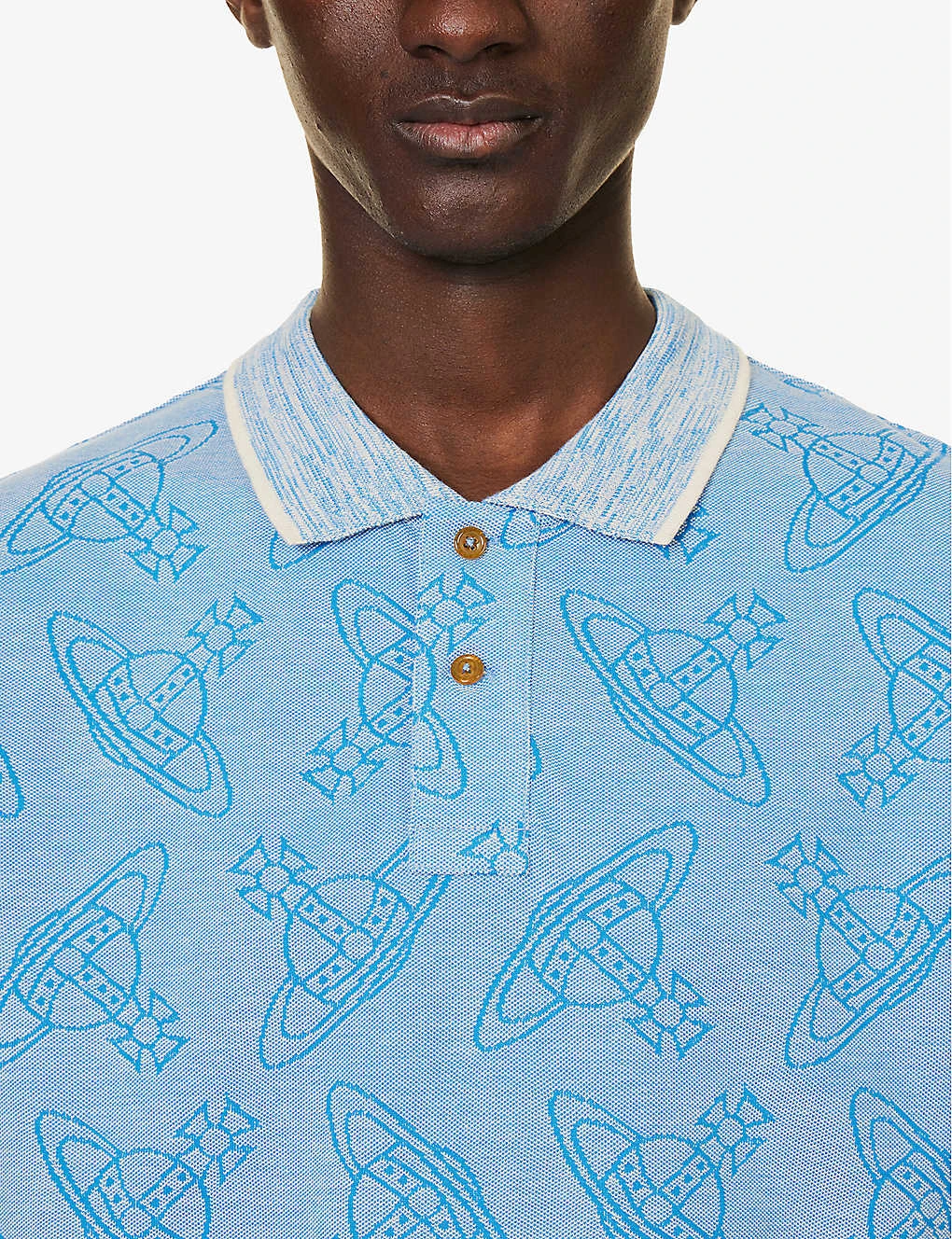 Vivienne Westwood Orb-print Split-side Organic-cotton Polo Shirt 7 Vivienne Westwood Orb-print Split-side Organic-cotton Polo Shirt - Image 5