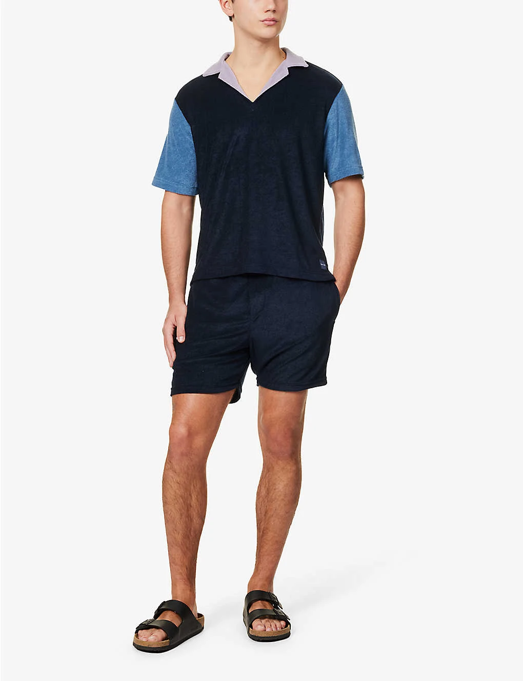 PAUL SMITH Colour-blocked Camp-collar Regular-fit Towelling Shirt 4 PAUL SMITH Colour-blocked Camp-collar Regular-fit Towelling Shirt - Image 2