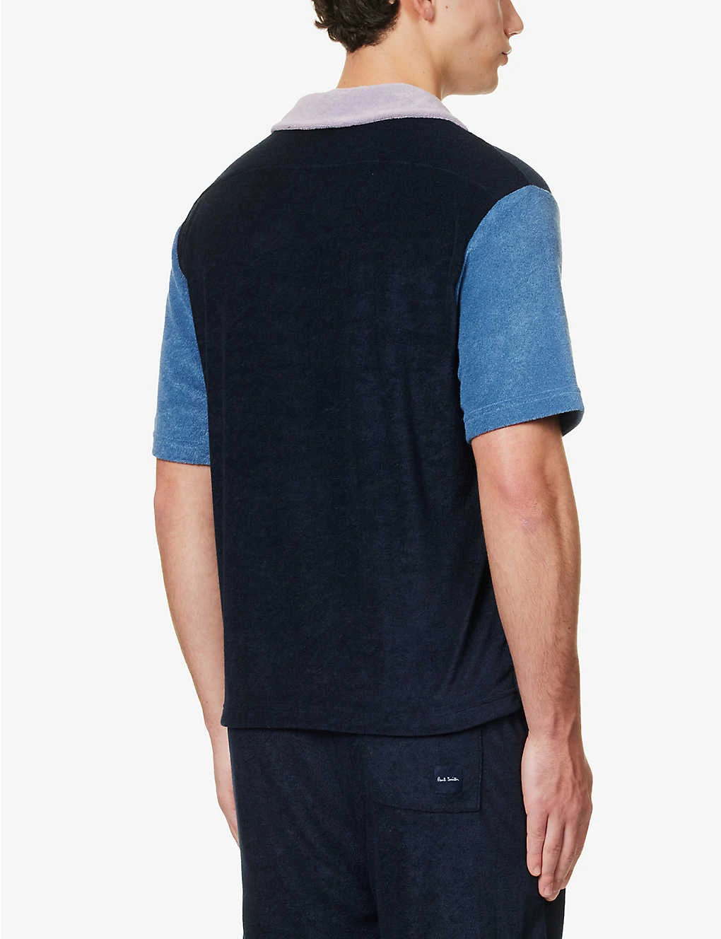 PAUL SMITH Colour-blocked Camp-collar Regular-fit Towelling Shirt 6 PAUL SMITH Colour-blocked Camp-collar Regular-fit Towelling Shirt - Image 4