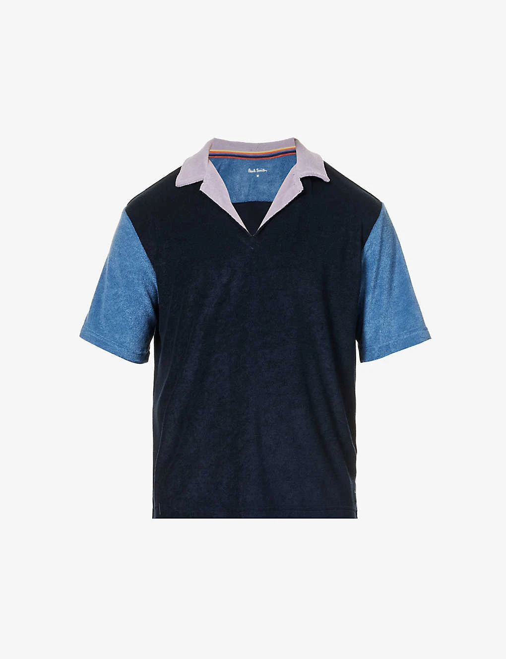 PAUL SMITH Colour-blocked Camp-collar Regular-fit Towelling Shirt 3 PAUL SMITH Colour-blocked Camp-collar Regular-fit Towelling Shirt