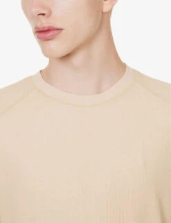 Paige Huntemann Long-sleeved Waffle-textured Cotton-knit T-shirt -Baker Klein Shop R04148231 NATURALCLAY ALT04