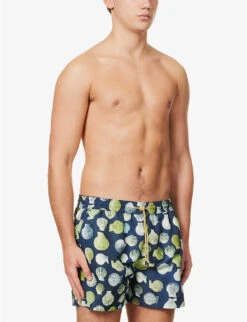 PAUL SMITH Graphic-pattern Drawstring-waistband Recycled-polyester-blend Swim Shorts -Baker Klein Shop R04148455 BLUES ALT02