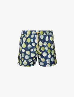 PAUL SMITH Graphic-pattern Drawstring-waistband Recycled-polyester-blend Swim Shorts