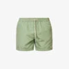 PAUL SMITH Happy Face Brand-embroidered Recycled-polyester Swim Shorts -Baker Klein Shop R04148456 GREENS M