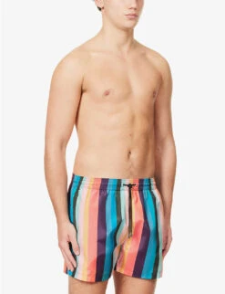 PAUL SMITH Artist Stripe Graphic-pattern Swim Shorts -Baker Klein Shop R04148459 MULTICOLOUR ALT02