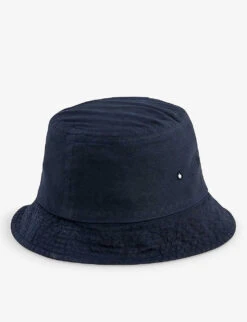 Norse Projects Brand-embroidered Eco-dye Cotton Bucket Hat -Baker Klein Shop R04148519 LAVADYE ALT02