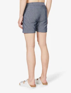 ORLEBAR BROWN Bulldog Geometric-print Regular-fit Woven Swim Shorts -Baker Klein Shop R04150079 HONEYCOMB ALT03