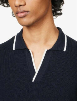 ORLEBAR BROWN Horton Contrast-stripe Knitted Wool Polo Shirt 11 ORLEBAR BROWN Horton Contrast-stripe Knitted Wool Polo Shirt -Baker Klein Shop R04150080 NAVY ALT04