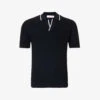 ORLEBAR BROWN Horton Contrast-stripe Knitted Wool Polo Shirt -Baker Klein Shop R04150080 NAVY M
