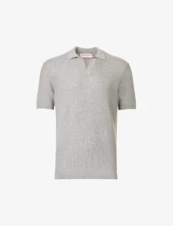 ORLEBAR BROWN Horton V-neck Cotton-knit Polo Shirt