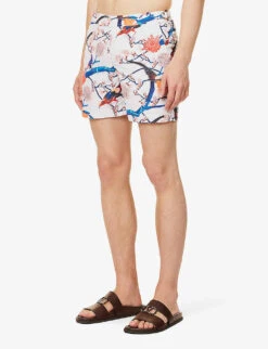 ORLEBAR BROWN Bulldog Floral-print Swim Shorts -Baker Klein Shop R04150135 WHITESAND ALT02