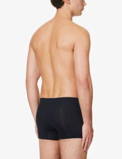 HANRO Pack Of Two Logo-embellished Stretch-cotton Trunks -Baker Klein Shop R04150225 BLACK ALT03