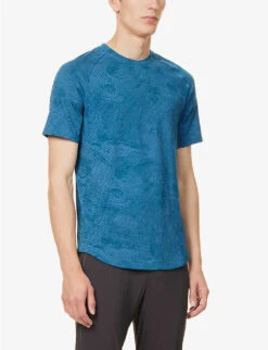 Lululemon Drysense Crewneck Recycled-stretch Polyester Blend T-shirt -Baker Klein Shop R04153885 MARBLEMAPSOFTDENIM ALT02