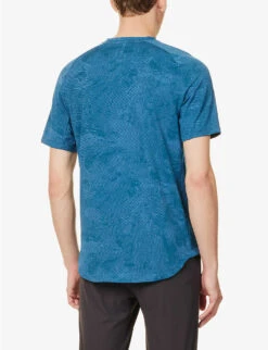 Lululemon Drysense Crewneck Recycled-stretch Polyester Blend T-shirt -Baker Klein Shop R04153885 MARBLEMAPSOFTDENIM ALT03