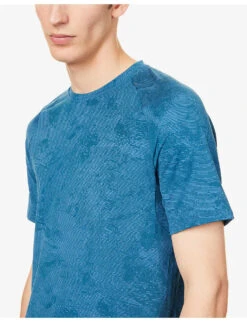 Lululemon Drysense Crewneck Recycled-stretch Polyester Blend T-shirt -Baker Klein Shop R04153885 MARBLEMAPSOFTDENIM ALT04