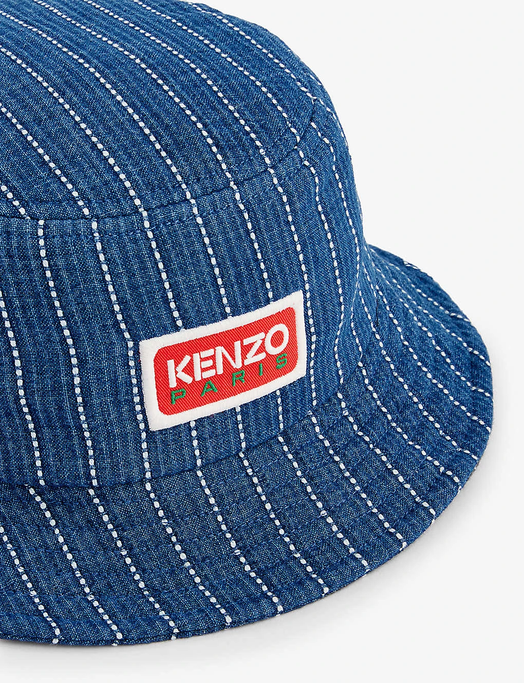 Kenzo Brand-patch Wide-brim Denim Bucket Hat 4 Kenzo Brand-patch Wide-brim Denim Bucket Hat - Image 2