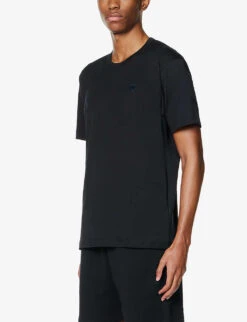 Acne Studios Nash Logo-patch Cotton-jersey T-shirt -Baker Klein Shop R04158749 BLACK ALT02