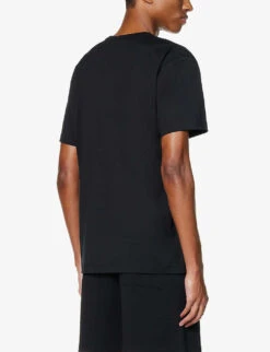 Acne Studios Nash Logo-patch Cotton-jersey T-shirt -Baker Klein Shop R04158749 BLACK ALT03