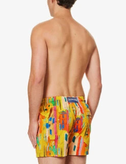 Vilebrequin Sunny Abstract-print Stretch-recycled-polyamide Swim Shorts -Baker Klein Shop R04159192 SOLEIL ALT03
