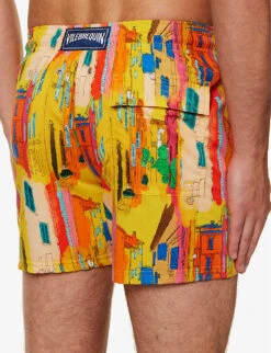 Vilebrequin Sunny Abstract-print Stretch-recycled-polyamide Swim Shorts -Baker Klein Shop R04159192 SOLEIL ALT04