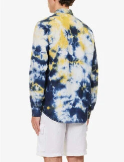 Vilebrequin Tie-dye Regular-fit Linen Shirt -Baker Klein Shop R04159195 BLEUMARINE ALT03